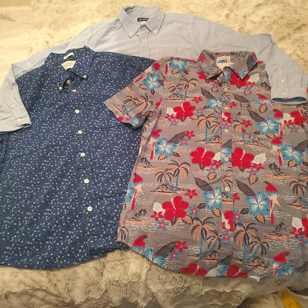 3 Boys Button Up Dress Shirts